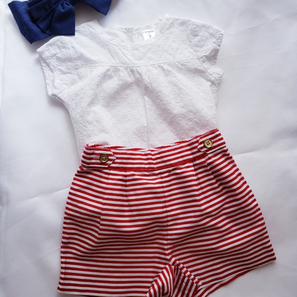 Janie and jack baby girl short